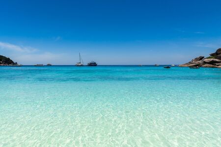 Beautiful seascape from Similan island No.8 in Similan Nation Park, Thailandの写真素材