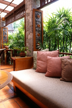 Lounge of a resort hotelのeditorial素材