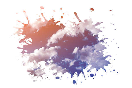 Beautiful sky with soft focus color filtered backgroundの写真素材