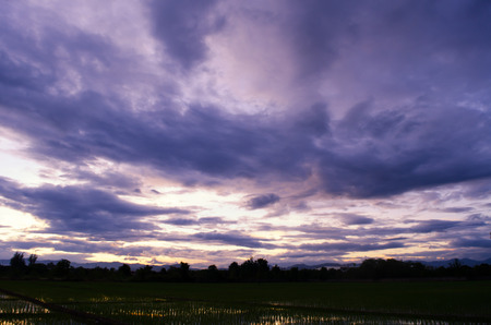 Beautiful sunset cloudsの写真素材