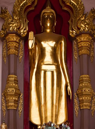 Golden Buddha, Nakornpathom, Thailandの写真素材