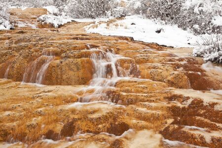 huanglong national park in late october, chinaの写真素材