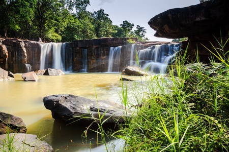 Tadtone waterfalls in chaiyaphum province, thailandの写真素材