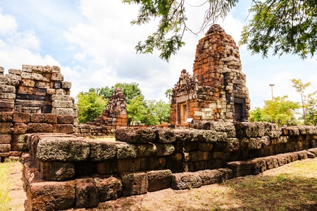 Prangkhu, ancient khmer architecture in chaiyaphum, thailandの写真素材