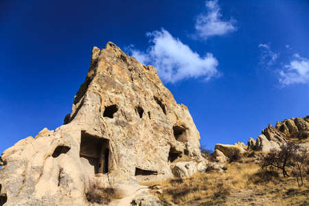 Rock cave in cappadocia, turkeyの写真素材