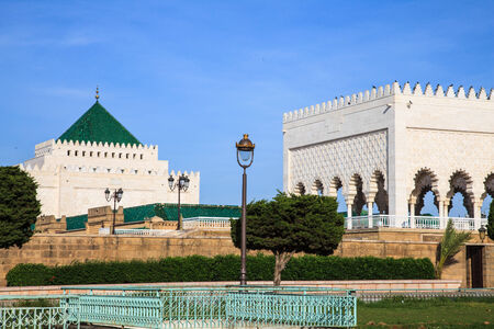 Mausoleum of mohammed v in rabat, moroccoのeditorial素材