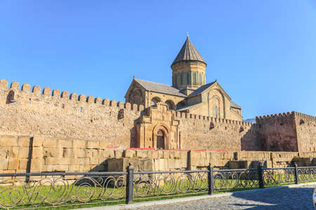 The view of Svetitskhoveli Cathedral in Mtskheta, Georgiaの写真素材