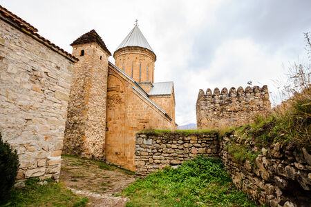 Medieval Fortress Ananuri located near Georgian Military Highway north of Mtskheta in Gorgiaのeditorial素材