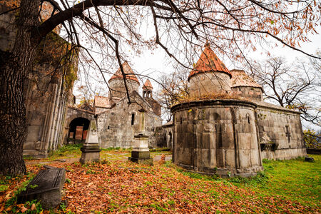 Monastery of Sanahin located in Sanahin village at Lori Province, Armeniaの写真素材