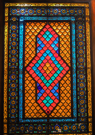 Stained glass in Shirvanshah Palaceのeditorial素材