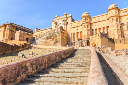 Amber Fort or Amer Fort located in Jaipur, Rajasthan state, Indiaのeditorial素材