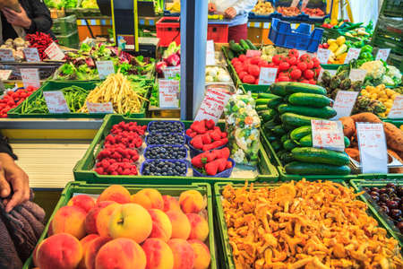 Fruits and Vegetables in the market of Salzburgのeditorial素材