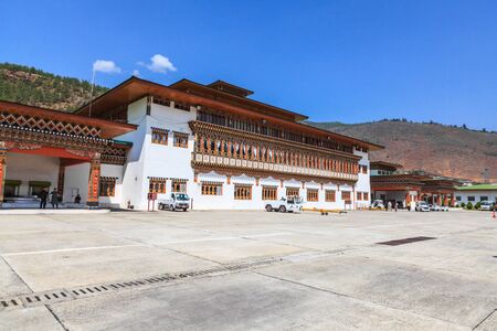 Paro, Bhutan - May 17, 2012 : The only international airport of Bhutan is Paro Airport which considered one of the worldのeditorial素材