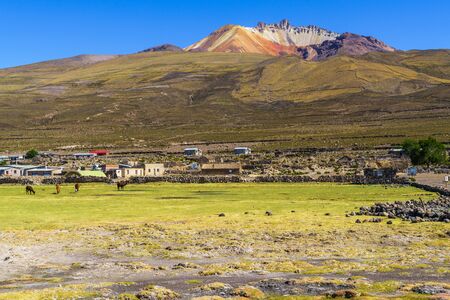 Dormant volcano at Coqueza Village in Solar De Uyuni, Bolivia