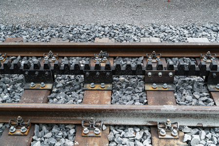 Rack railway or Cog railway of Jungfraubahn in Switzerlandの写真素材