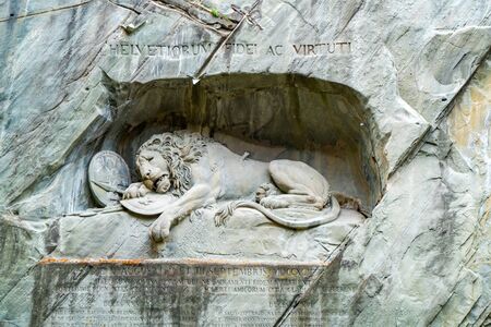 Dying Lion Monument of Lucerne in  Switzerlandの写真素材