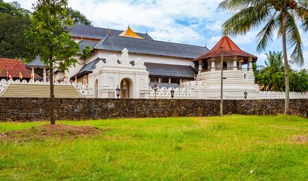 Buddhist Temple of the Tooth Relic in Kandy, Sri Lankaの写真素材