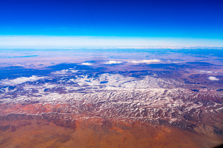 Aerial view of the beautiful high mountain in Mongoliaの写真素材