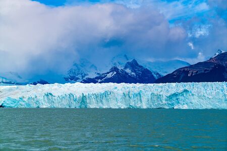 Perito Moreno Glacier in Loa Glaciares National Park in Patagonia Argentinaの写真素材