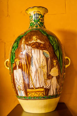 Decoration inside Coricancha Inca's temple of the Sun, Santo Domingo convent, in Cusco, Peru.のeditorial素材