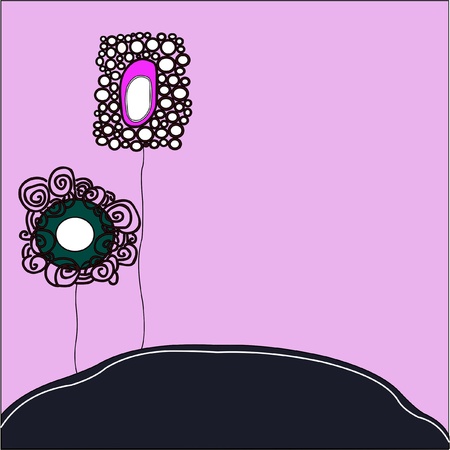 vignette pinkのイラスト素材