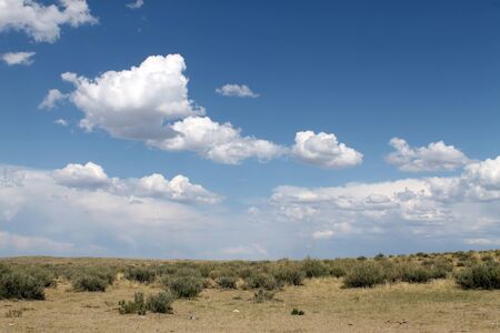 the sky reflected in the water, deserted beach lake, summer sky, nature, blue cloud,の写真素材