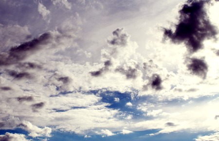 the sun through the clouds, Sunny dayの写真素材