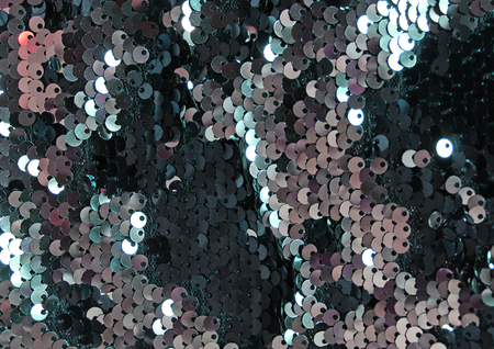 sequins as background, round sequins in fashion dress, Colorful sequined texture. metallic sparkling sequins scales backgroundの写真素材