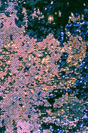 sequins as background, round sequins in fashion dress, Colorful sequined texture. metallic sparkling...