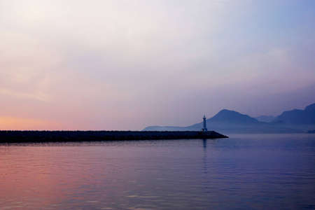 lighthouse on the seaの写真素材