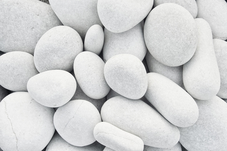 White pebble on the seashore texture of a stoneの写真素材