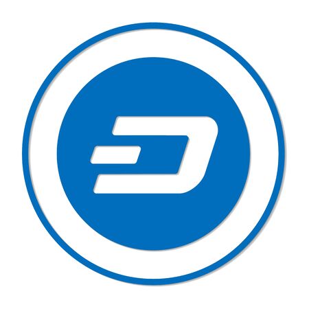 Dash vector sign icon. Internet moneyのイラスト素材