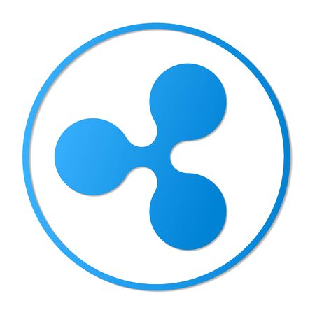 Ripple vector sign icon. Internet moneyのイラスト素材
