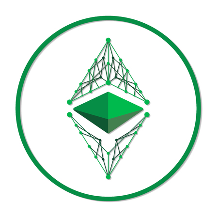 Ethereum Classic vector sign icon. Internet moneyのイラスト素材