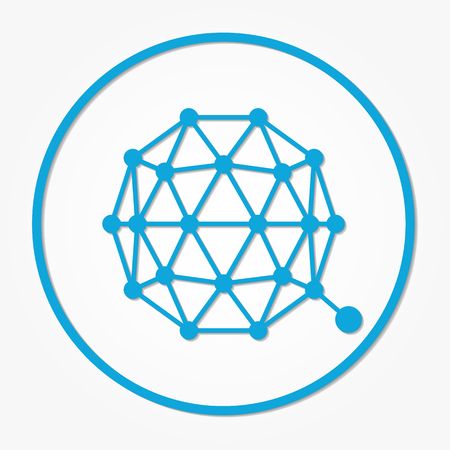 Qtum coin cryptocurrency. Vector sign icon. Internet moneyのイラスト素材