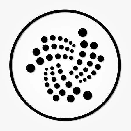 IOTA coin cryptocurrency. Vector sign icon. Internet money.のイラスト素材