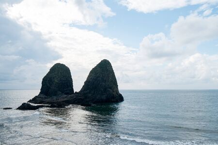 Hokkaido let scent rocks in new townの写真素材