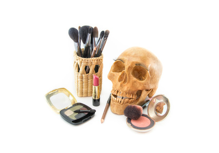 The beauty of makeup is matched with a woman to be the last one left.の写真素材