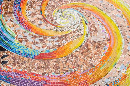 Background striped multicolored tilesの写真素材