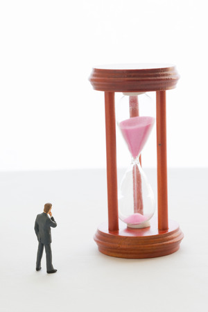 Hourglass and businessman