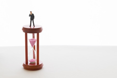 Hourglass and businessman