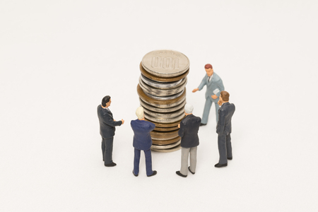 Money and businessmenの写真素材