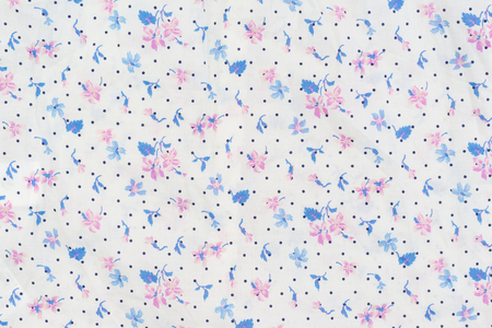 Texture light fabric with a blue and pink patternの写真素材
