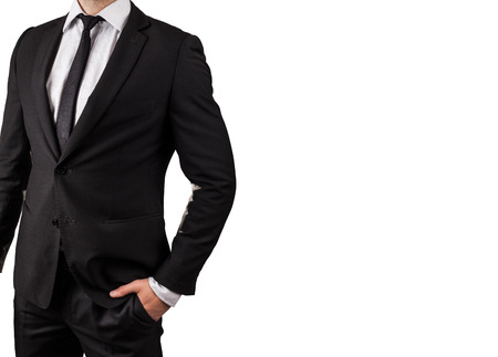 man in suit on white backgroundの写真素材