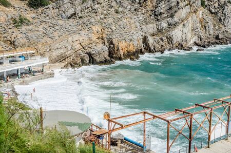 Coast and cliffs of the Black Sea.の写真素材