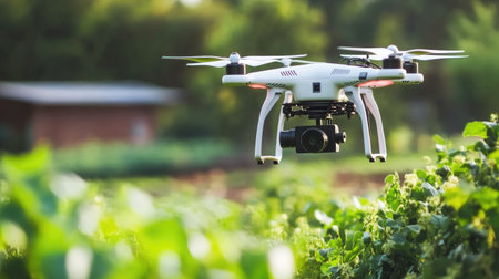 Precision farming robot using sensors and data algorithms to ensure efficient crop growth and maximize harvest.の素材