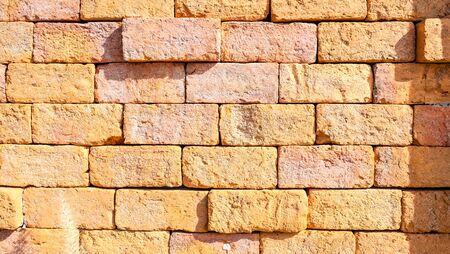 Real brick wall backgroundの写真素材