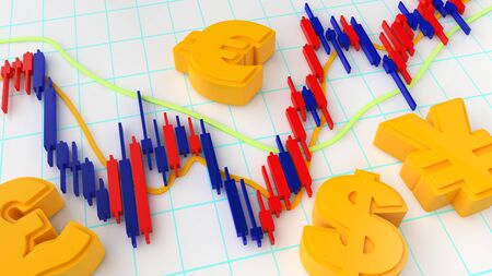 Forex Market Chartの写真素材