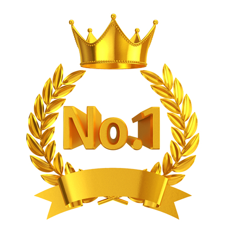 Gold No.1 emblemの写真素材