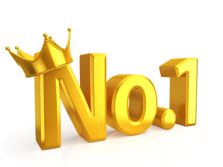 Golden number oneの写真素材